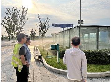 杭州大会展中心绿化区智能节水灌溉